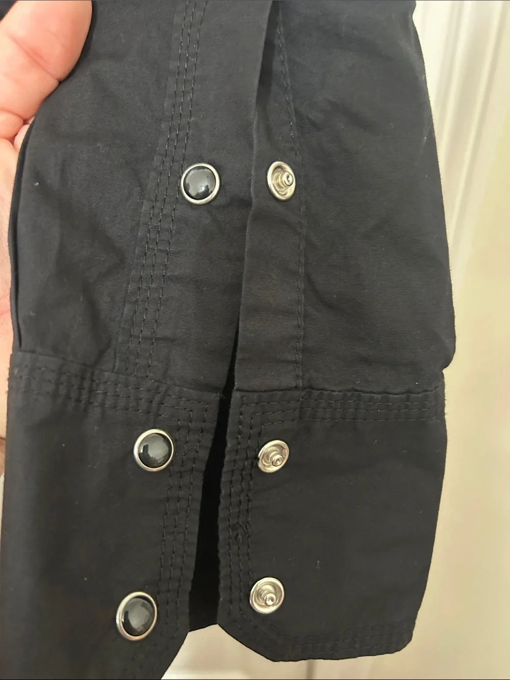 True Religion Men's Black Western-Style Snap Shirt Jacket